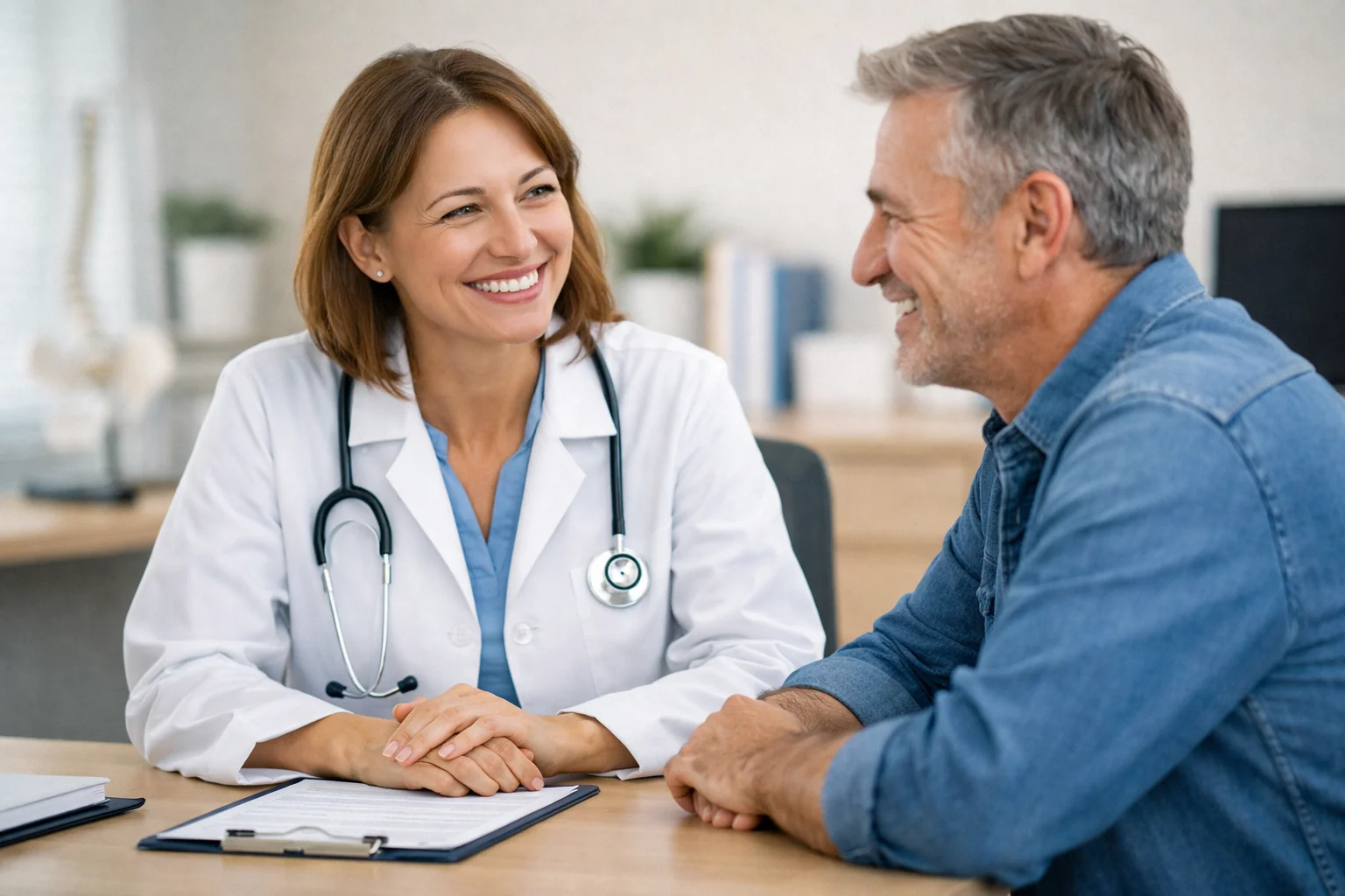 Photographie d'une consultation médicale chaleureuse